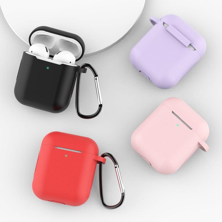 OEM Silicone Soft Nyckelring Skal AirPods 2/AirPods 1 - Rosa