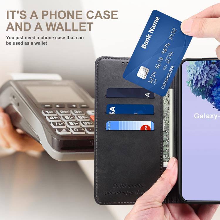 SUTENI SUTENI Läder Fodral Galaxy S22 Plus 5G - Svart