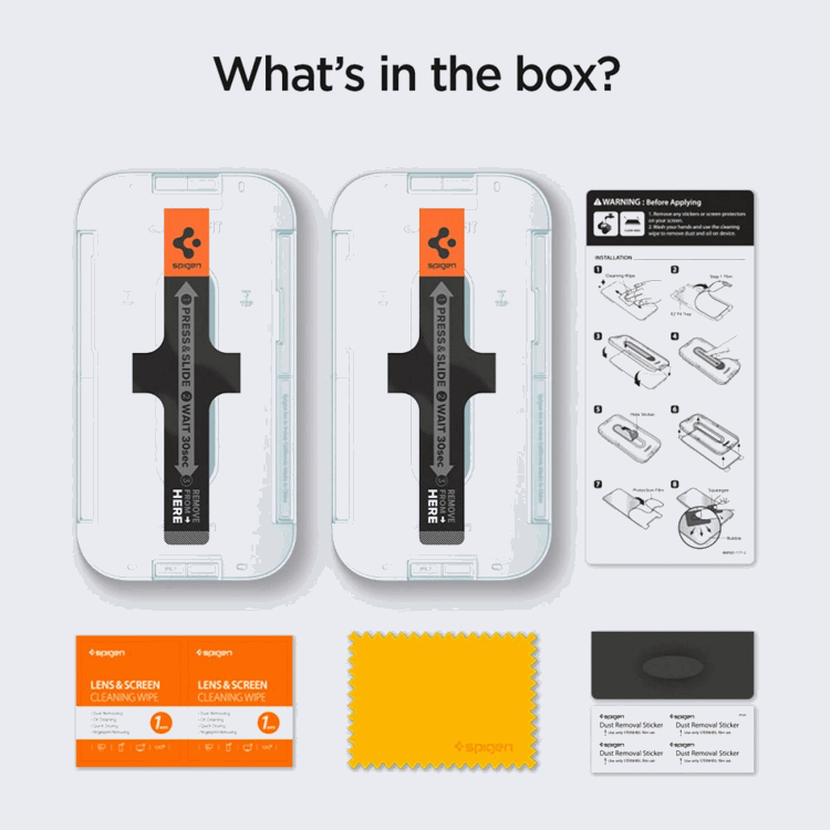 Spigen Spigen EZ Fit iPhone 14/13 Pro/13 Härdat Glas Skärmskydd (2 Pack)