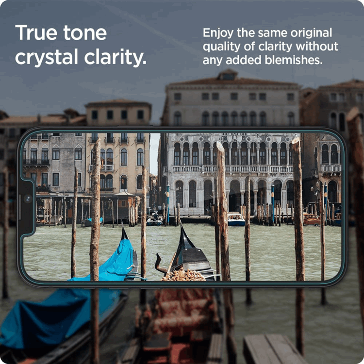 Spigen Spigen EZ Fit iPhone 14/13 Pro/13 Härdat Glas Skärmskydd (2 Pack)