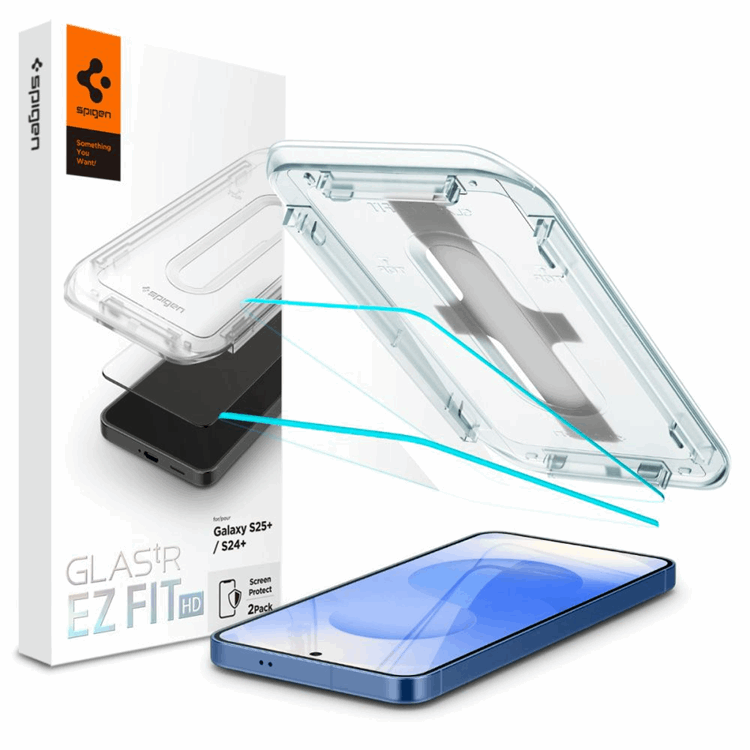 Spigen [2-Pack] Spigen Galaxy S24 Plus/S25 Plus Härdat glas Skärmskydd