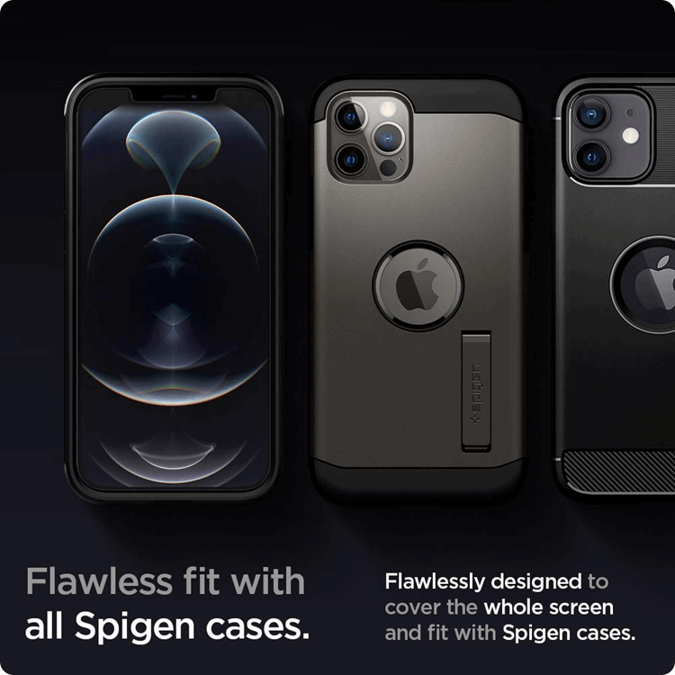 Spigen SPIGEN Ez Fit 2-Pack Härdat Glas Skärmskydd.Tr iPhone 12 & 12 Pro