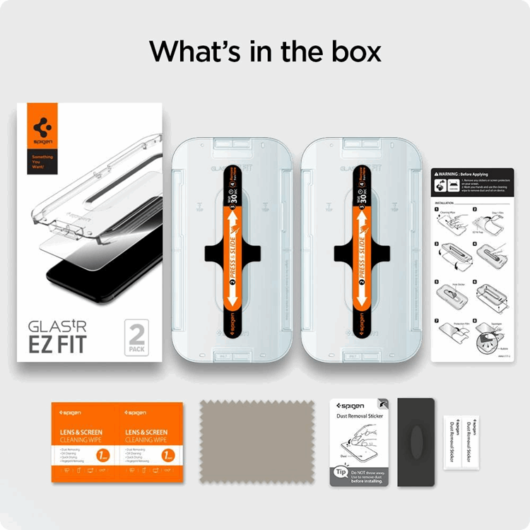 Spigen SPIGEN Ez Fit 2-Pack Härdat Glas Skärmskydd.Tr iPhone 12 & 12 Pro