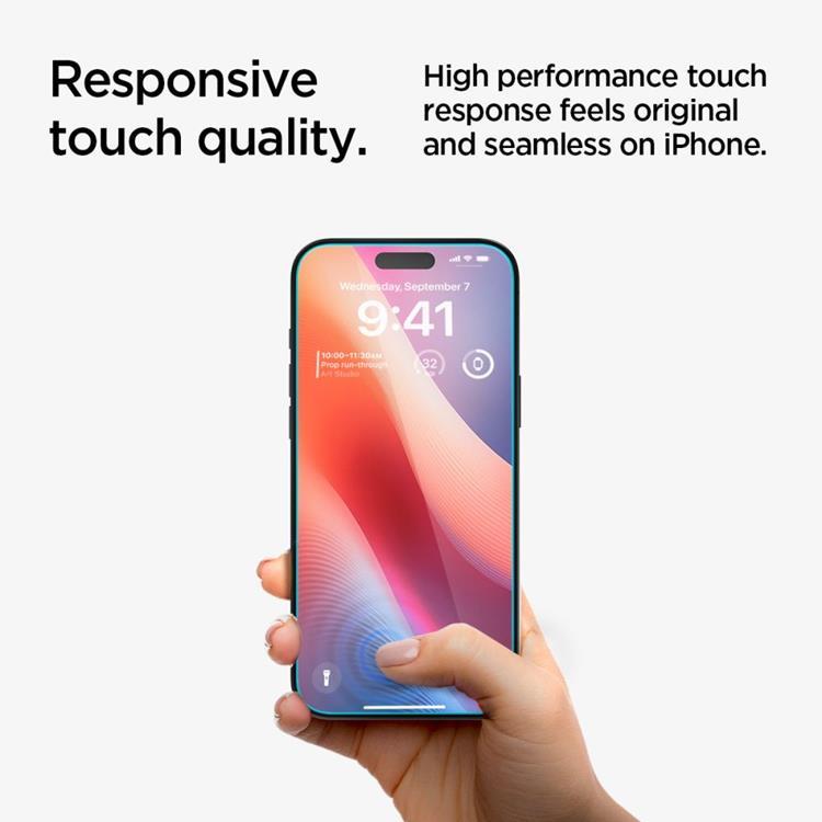 Spigen [2-Pack] Spigen iPhone 15/16 Härdat Glas Skärmskydd Privacy