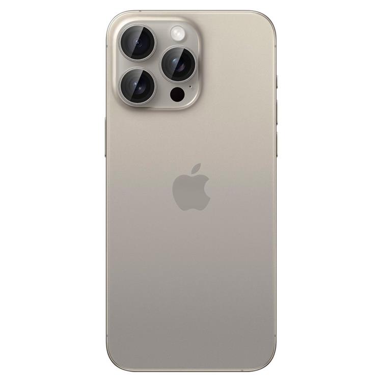 Spigen [2-PACK] Spigen iPhone 15 Pro/15 Pro Max Kameralinsskydd i Härdat Glas