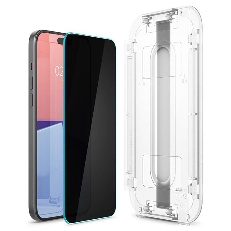 Spigen Spigen iPhone 15 Plus/16 Plus Härdat Glas Skärmskydd Privacy