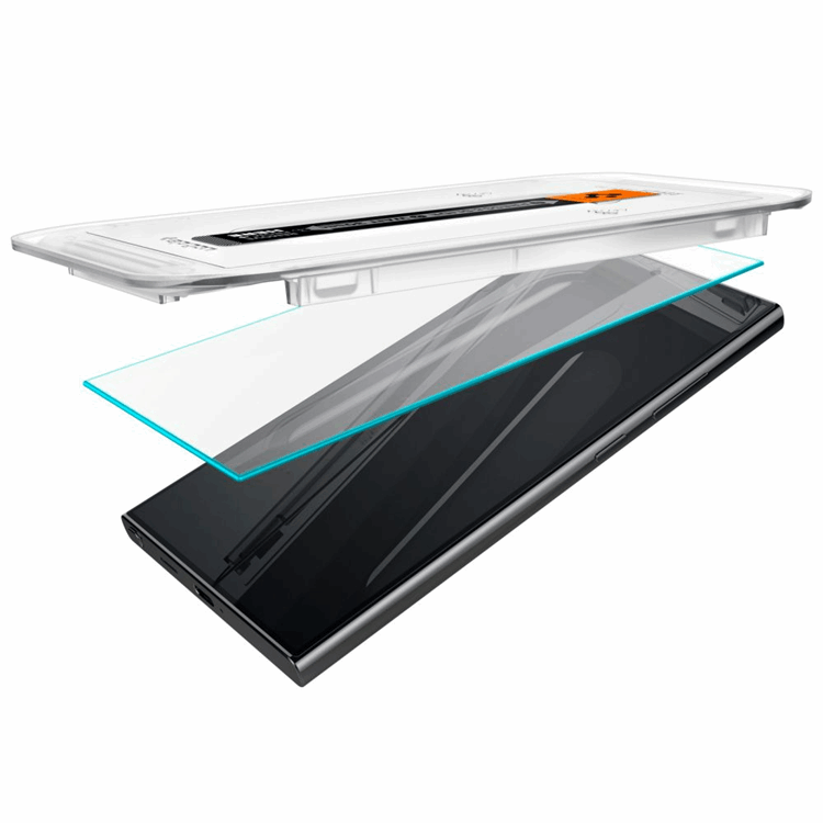 Spigen [2-Pack] Spigen Galaxy S24 Ultra Härdat glas Skärmskydd EZ-Fit