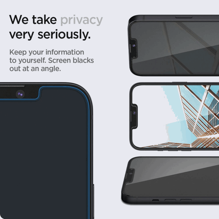 Spigen Spigen 2-Pack Privacy Härdat Glas Skärmskydd iPhone 13 Pro Max