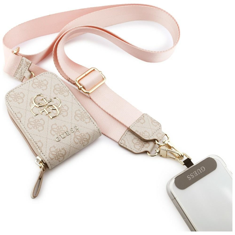 Guess Guess Universal Mobilrem med Plånbok 4G Metal Logo - Rosa