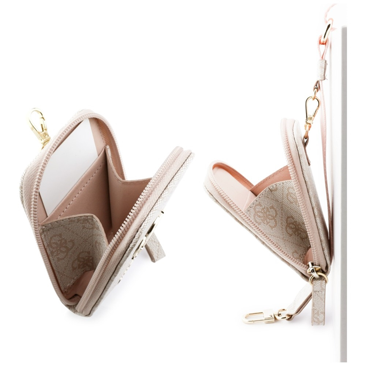Guess Guess Universal Mobilrem med Plånbok 4G Metal Logo - Rosa