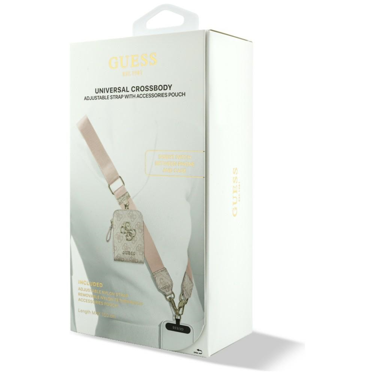 Guess Guess Universal Mobilrem med Plånbok 4G Metal Logo - Rosa