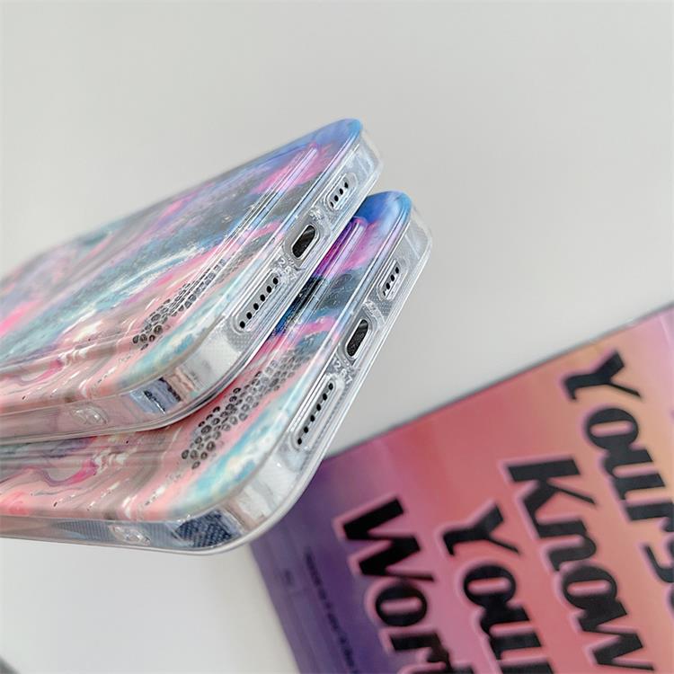 OEM Korthållare Skal iPhone 13 Pro - Grön Marble