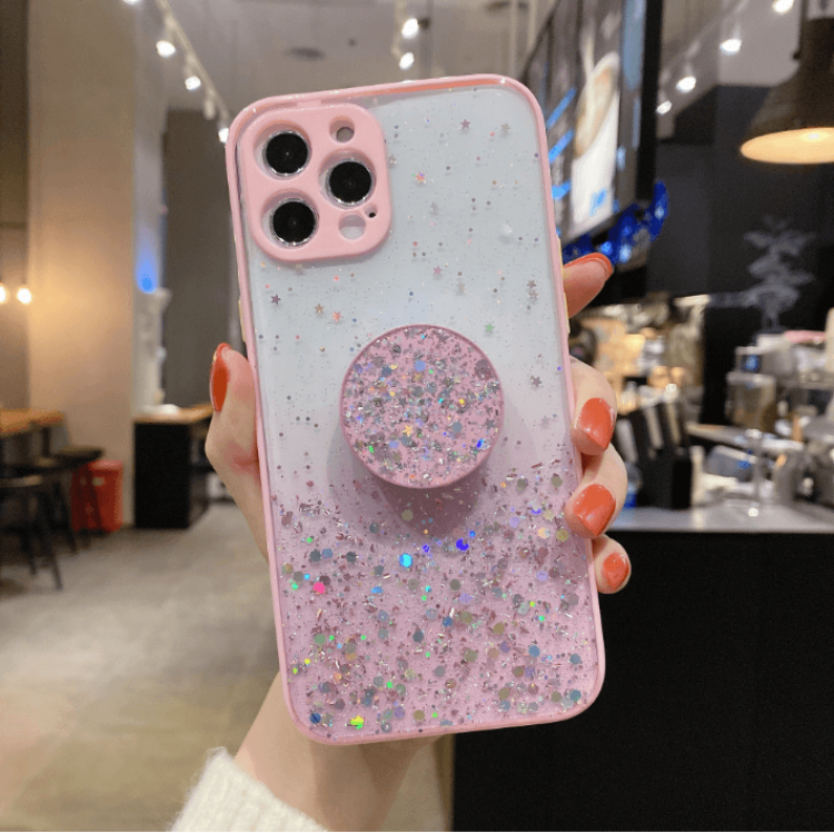 OEM Round Pop Grip Skal iPhone 13 Pro - Rosa