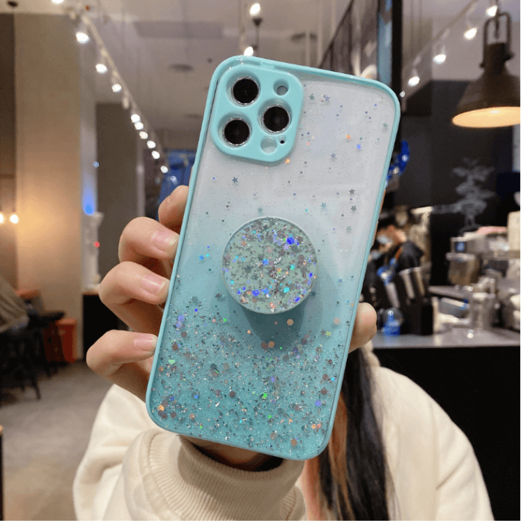 OEM Round Pop Grip Skal iPhone 13 Pro - Turkos