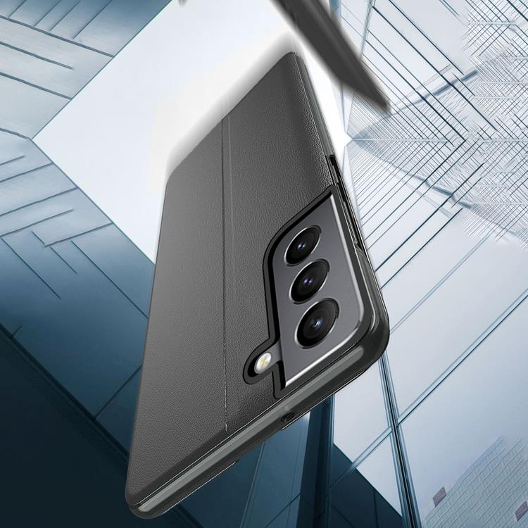 Ruhtel Eco Läder View Fodral Galaxy S22 Plus - Svart