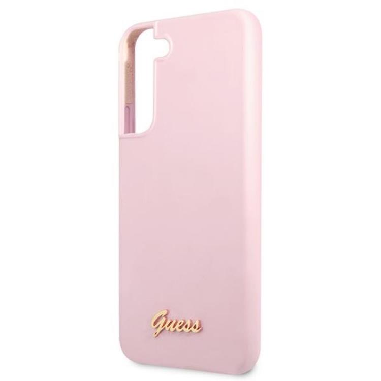 Guess Guess Silicone Script Metal Logo Skal Galaxy S22 Plus - Lavender