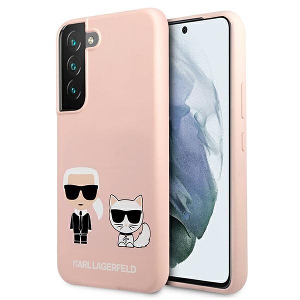 KARL LAGERFELD Karl Lagerfeld Silicone Ikonik Karl & Choupette Skal Galaxy S22 Plus - Rosa