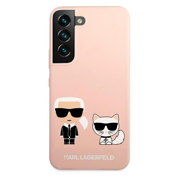 KARL LAGERFELD Karl Lagerfeld Silicone Ikonik Karl & Choupette Skal Galaxy S22 Plus - Rosa