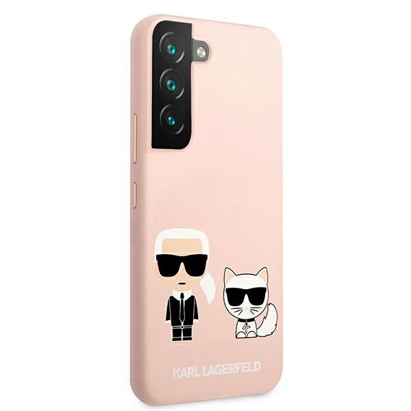KARL LAGERFELD Karl Lagerfeld Silicone Ikonik Karl & Choupette Skal Galaxy S22 Plus - Rosa