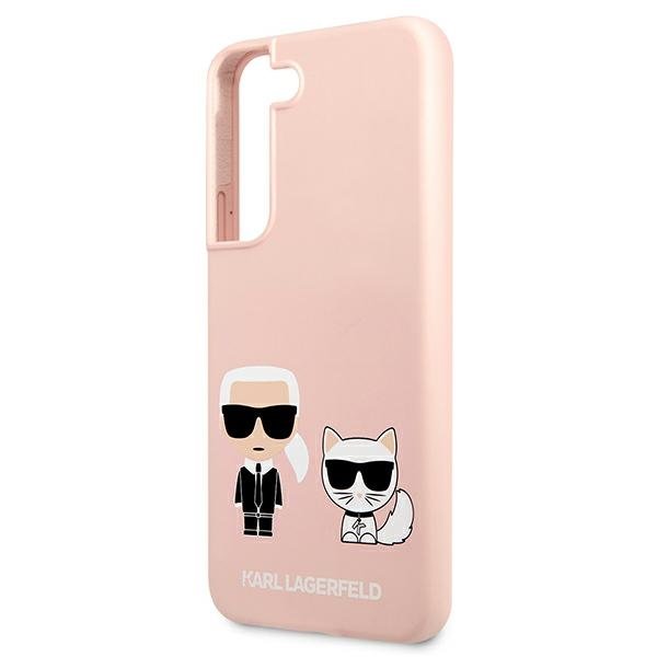 KARL LAGERFELD Karl Lagerfeld Silicone Ikonik Karl & Choupette Skal Galaxy S22 Plus - Rosa