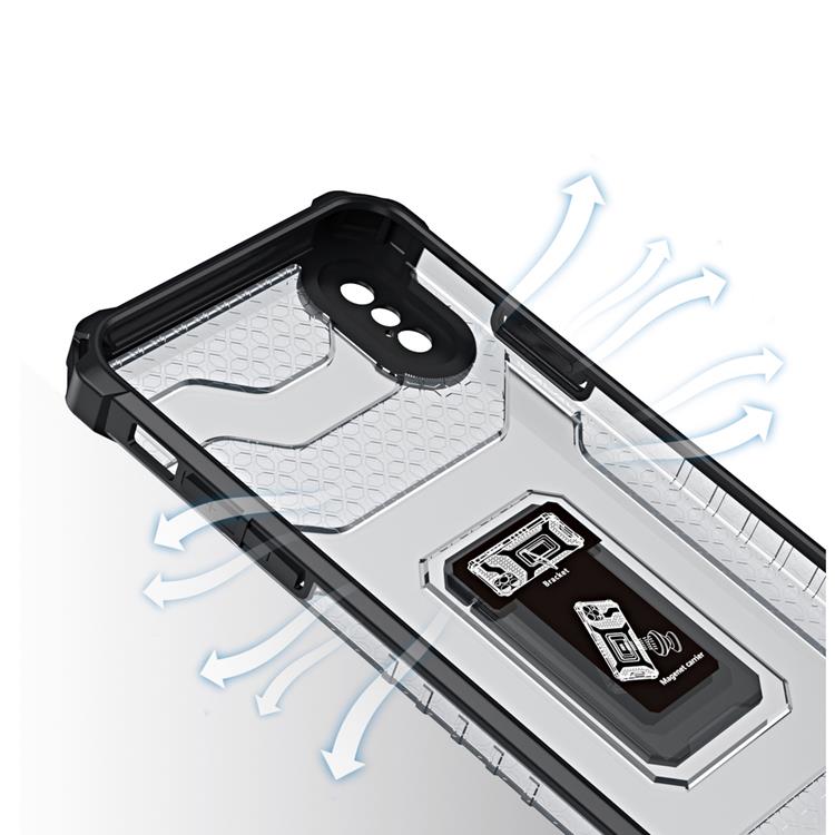OEM Crystal Ring Kickstand Skal iPhone XS Max - Röd