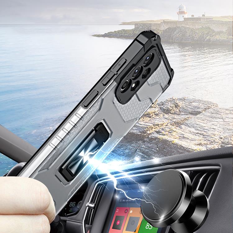 OEM Crystal Ring Kickstand Skal Galaxy A72 4G - Blå