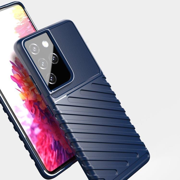 OEM Thunder Flexibel Armored Skal Galaxy S22 Ultra - Blå