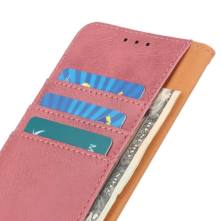 KHAZNEH KHAZNEH Textured PU Läder Plånboksfodral Xiaomi 12 Pro - Rosa
