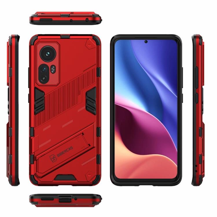 OEM Kickstand Anti-Fall Skal Xiaomi 12 Pro - Röd