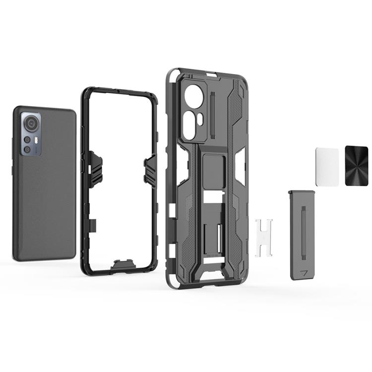 OEM Kickstand Shockproof Skal Xiaomi 12 Pro - Svart