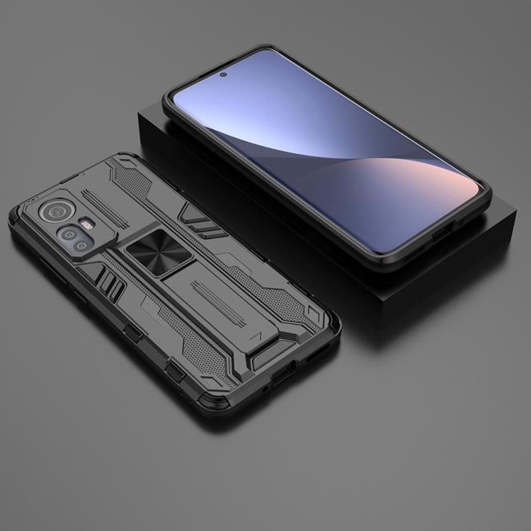 OEM Kickstand Shockproof Skal Xiaomi 12 Pro - Svart
