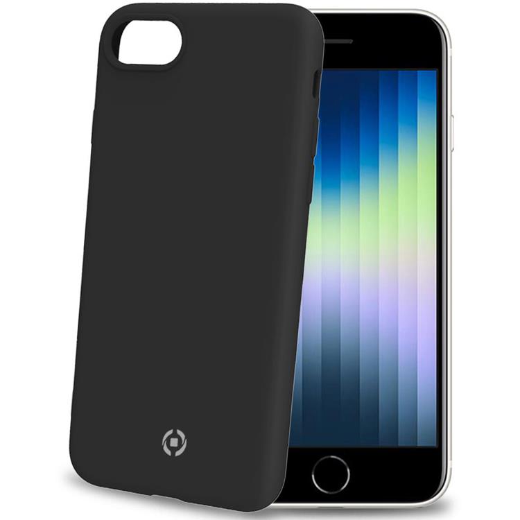 Celly Celly Cromo Soft Rubber Skal iPhone 7/8/SE 2020/2022 - Svart