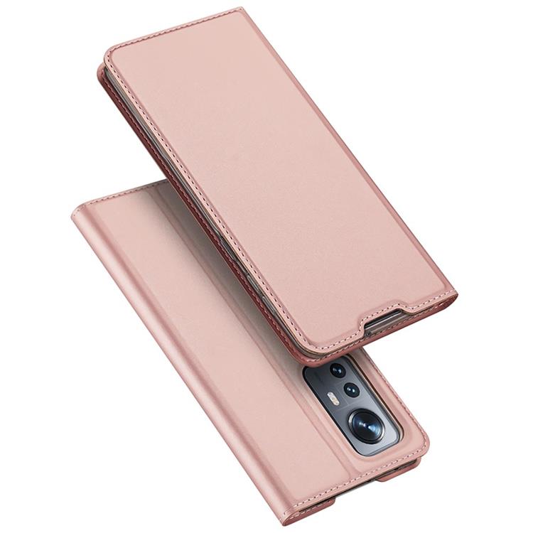 Dux Ducis DUX DUCIS Skin Series Plånboksfodral Xiaomi 12 Pro - Rosa Guld