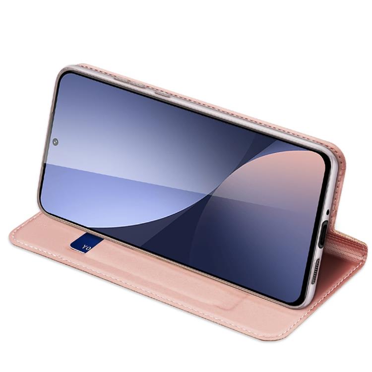 Dux Ducis DUX DUCIS Skin Series Plånboksfodral Xiaomi 12 Pro - Rosa Guld