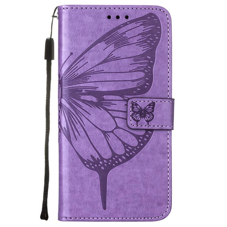 OEM Butterfly Flower Imprinted Plånboksfodral Xiaomi 12 Pro - Lila