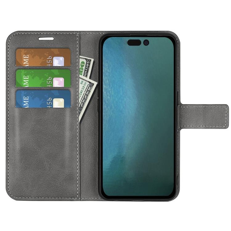 OEM Flip Folio iPhone 14 Pro Plånboksfodral - Grå