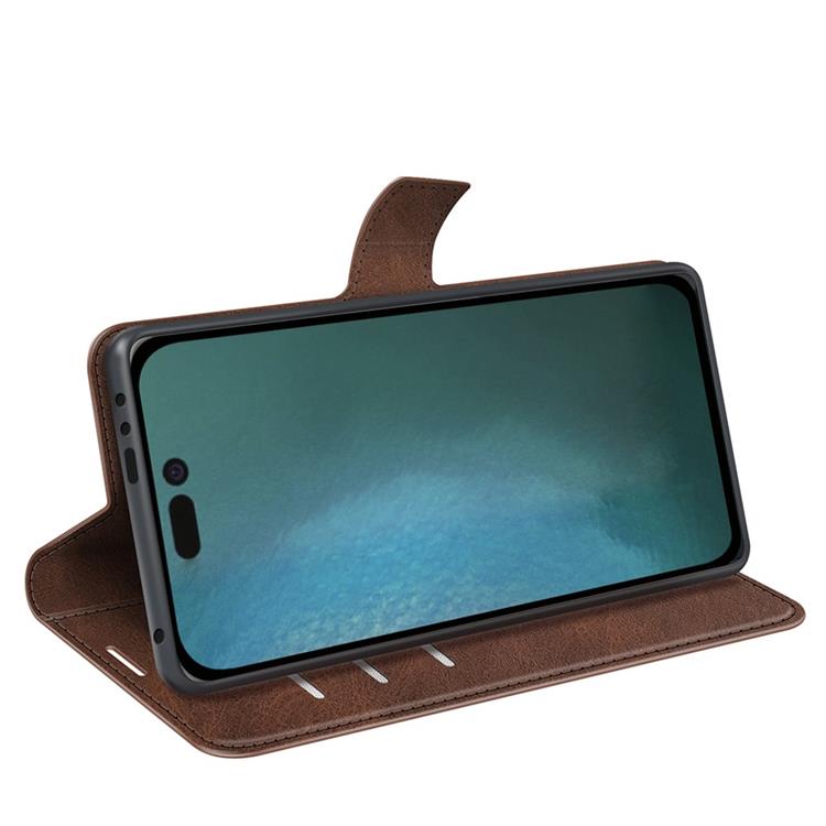 OEM Flip Folio iPhone 14 Plus Plånboksfodral - Mörkbrun