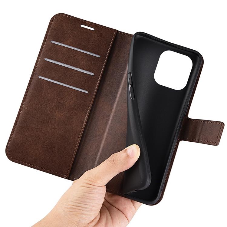 OEM Flip Folio iPhone 14 Pro Max Plånboksfodral - Mörkbrun