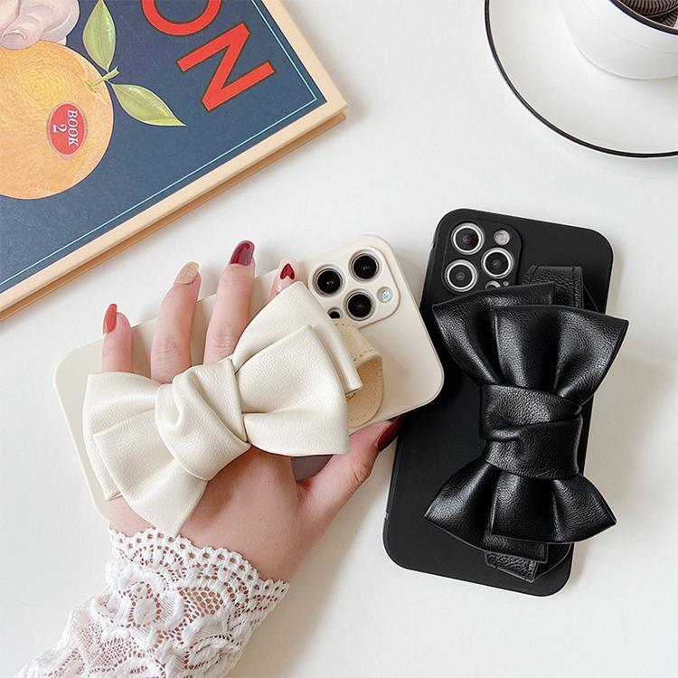 OEM Bowknot Läderrem iPhone 13 Mini Skal - Svart