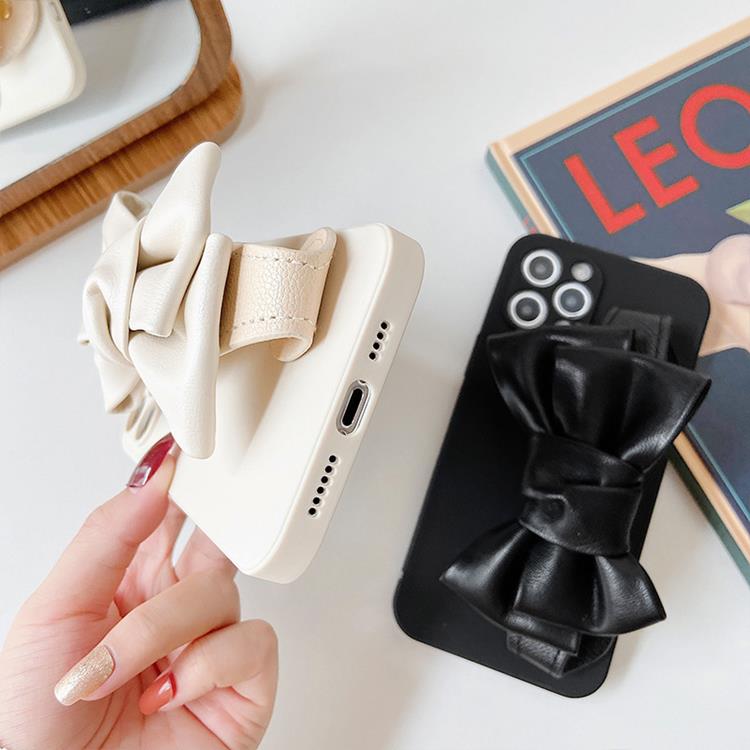 OEM Bowknot Läderrem iPhone 13 Mini Skal - Svart