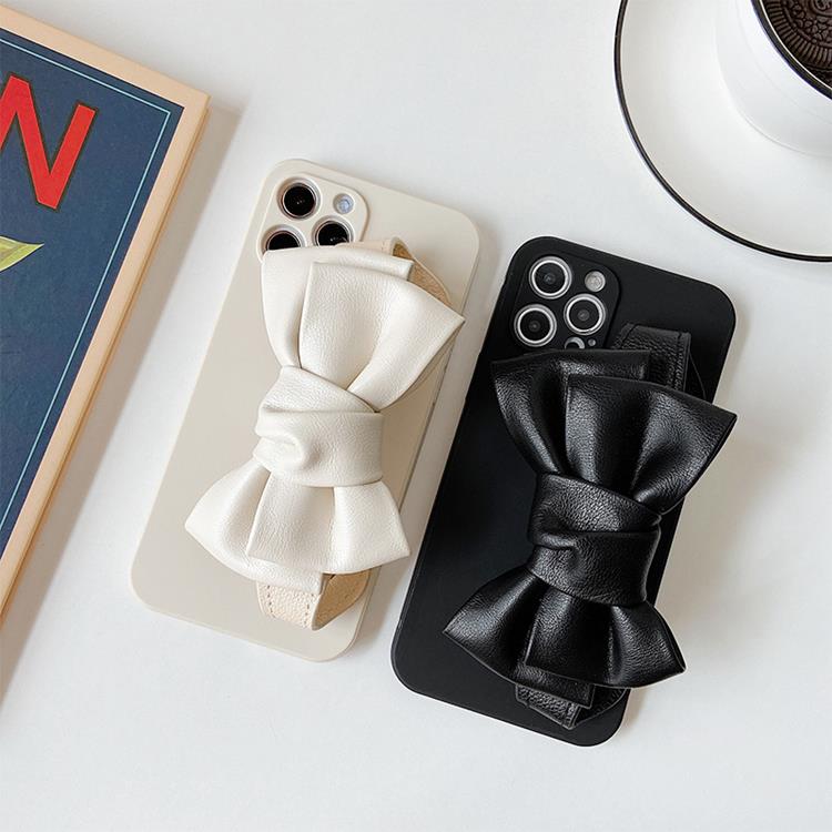 OEM Bowknot Läderrem iPhone 13 Mini Skal - Svart