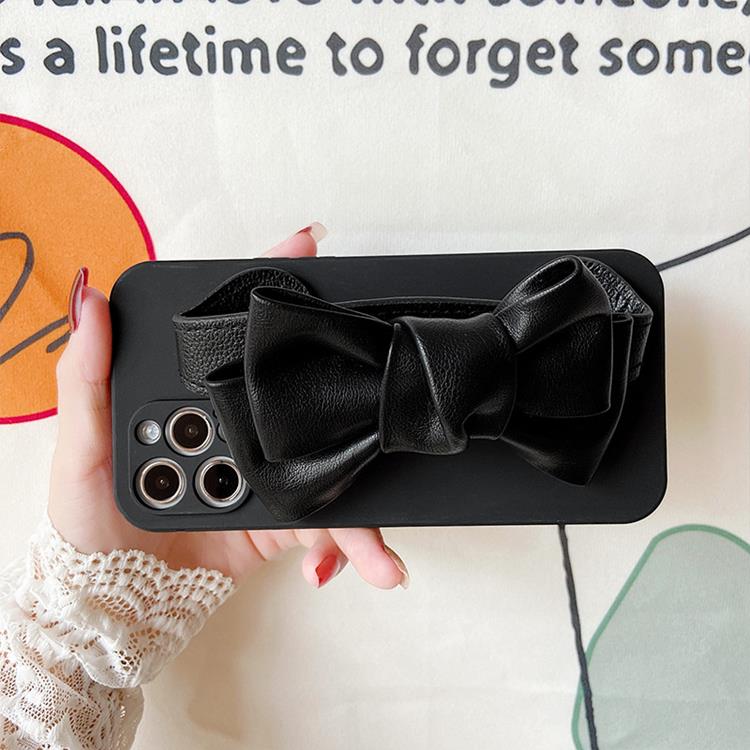 OEM Bowknot Läderrem iPhone 13 Mini Skal - Svart