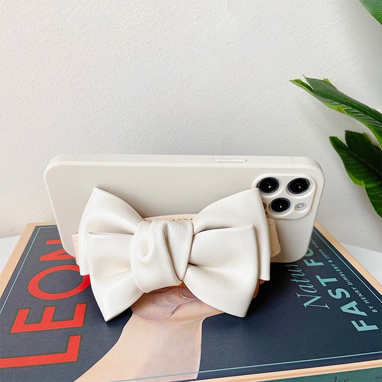 OEM Bowknot Läderrem TPU Skal iPhone 13 - Vit