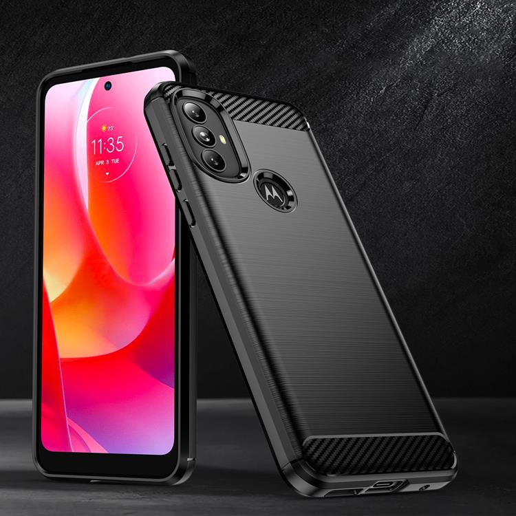OEM Carbon Flexible Skal Motorola Moto G Power (2022) - Svart
