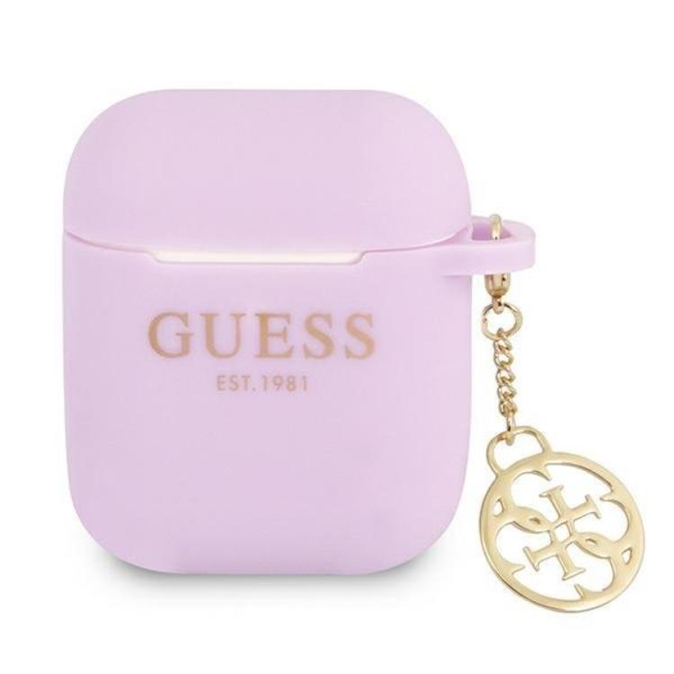 Guess Guess Silicone Charm Collection Skal Airpods - Lila