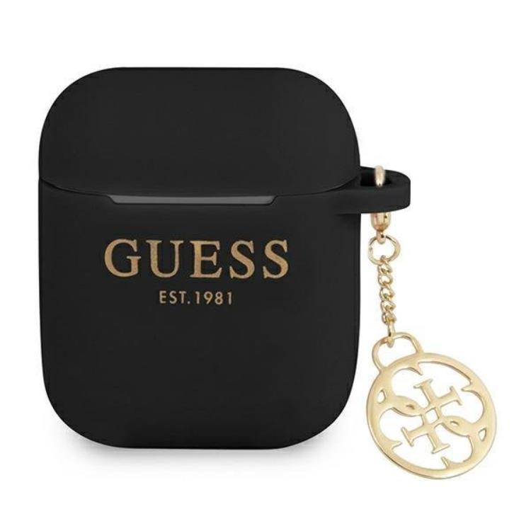 Guess Guess Silicone Charm Collection Skal Airpods - Svart