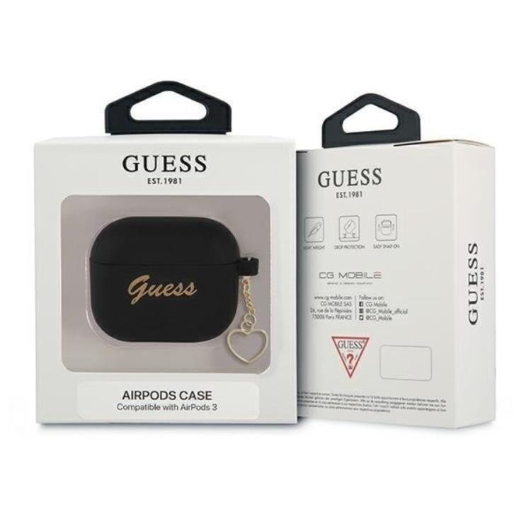 Guess Guess Silicone Heart Charm Collection Skal Airpods Pro - Svart