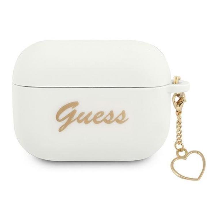 Guess Guess Silicone Heart Charm Collection Skal Airpods Pro - Vit