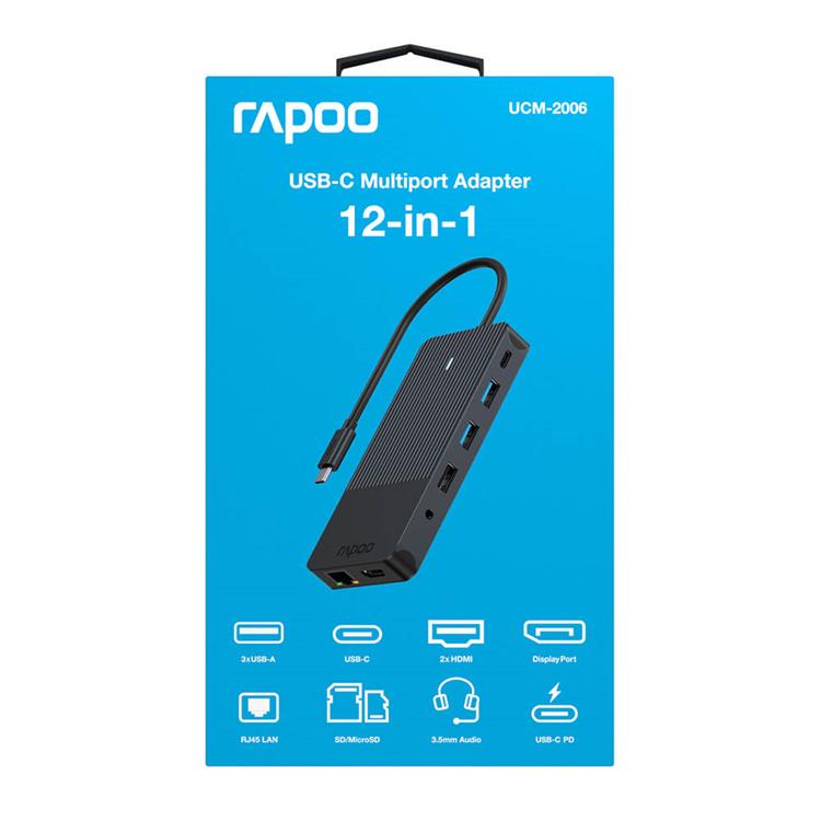Rapoo RAPOO Multiport UCM-2006 12-i-1 USB-C-Adapter