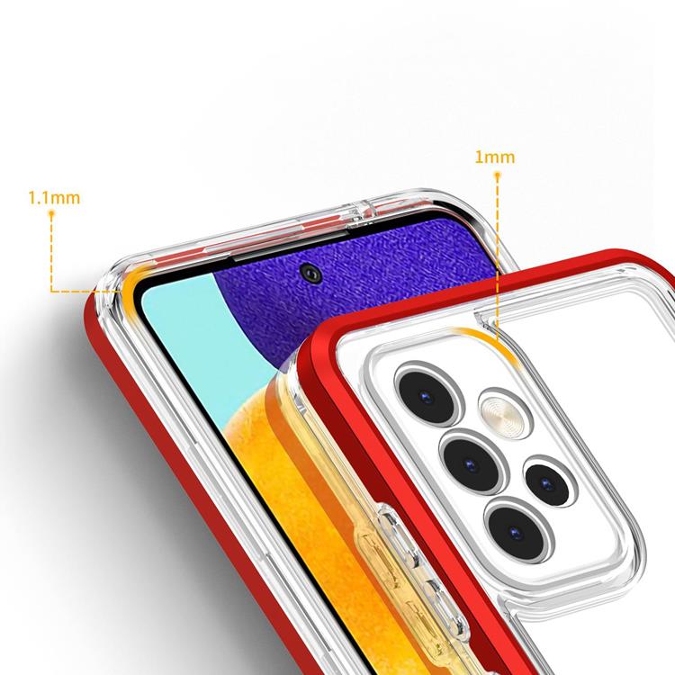 OEM Galaxy A13 5G Skal Clear 3in1 Frame Gel - Röd